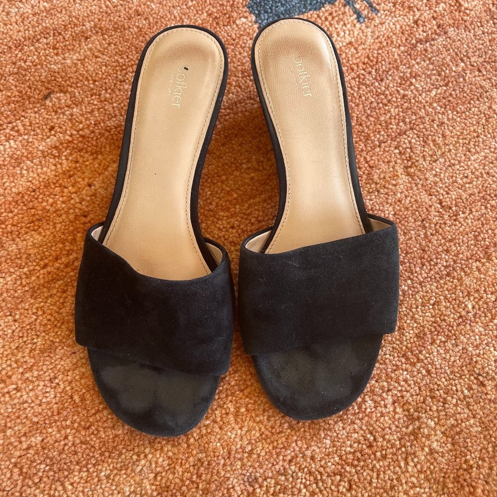 Botkier Carlie Block Heel Slides, Black, 8 - image 3